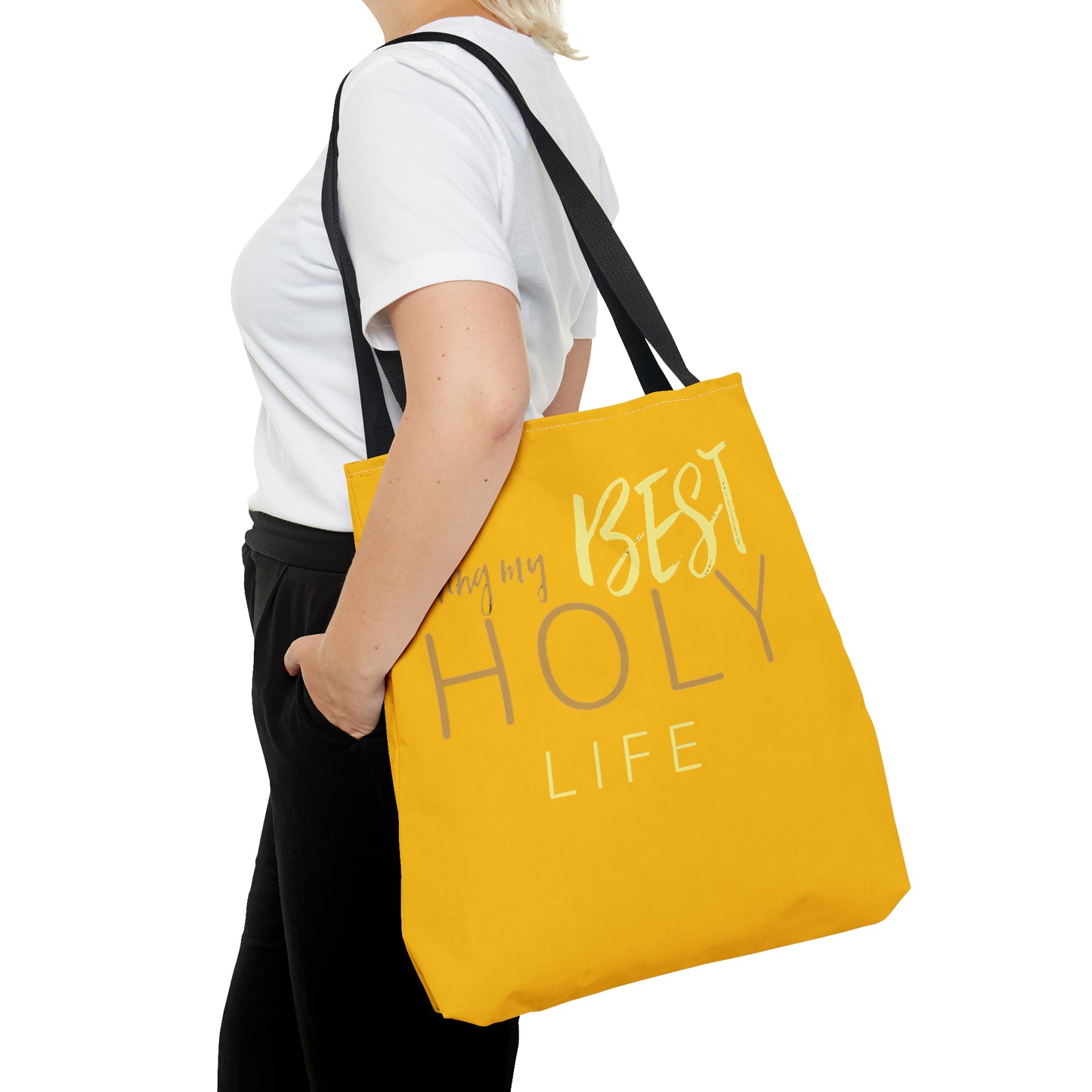 Collection A: “HOLYlife” Yellow Tote Bag