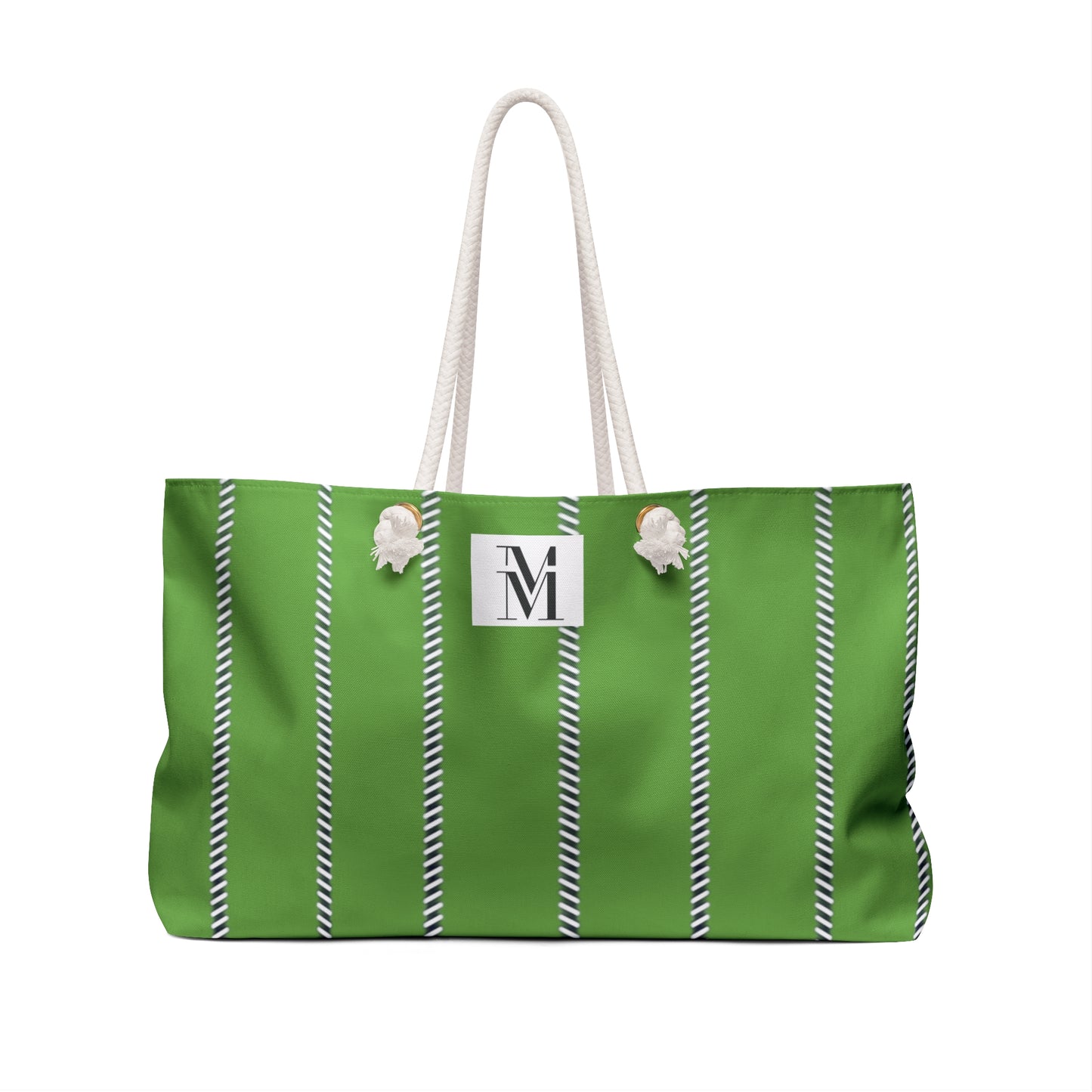 Mss Mia Light Green Pinstripe Weekender