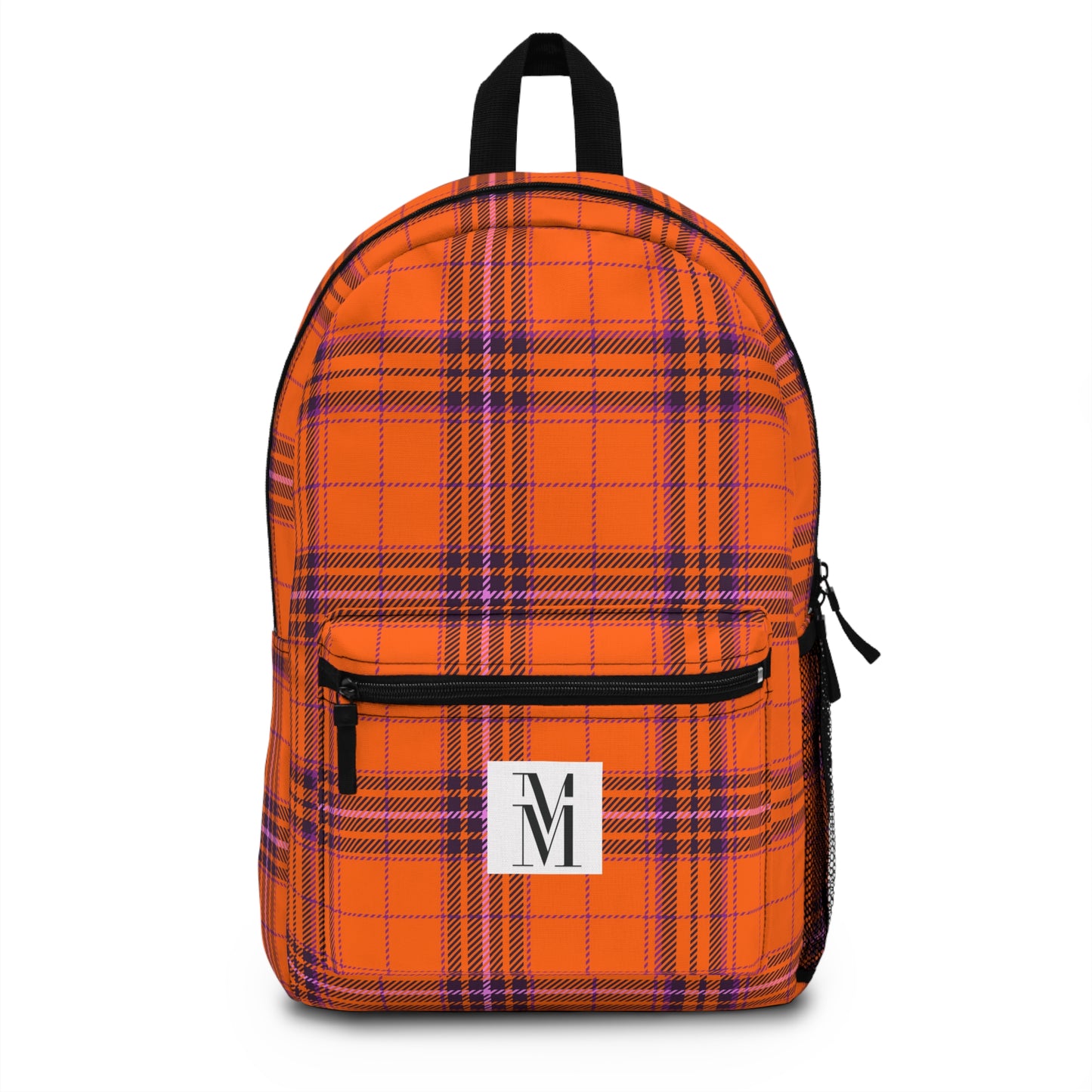 Mss Mia Orange Plaid Backpack