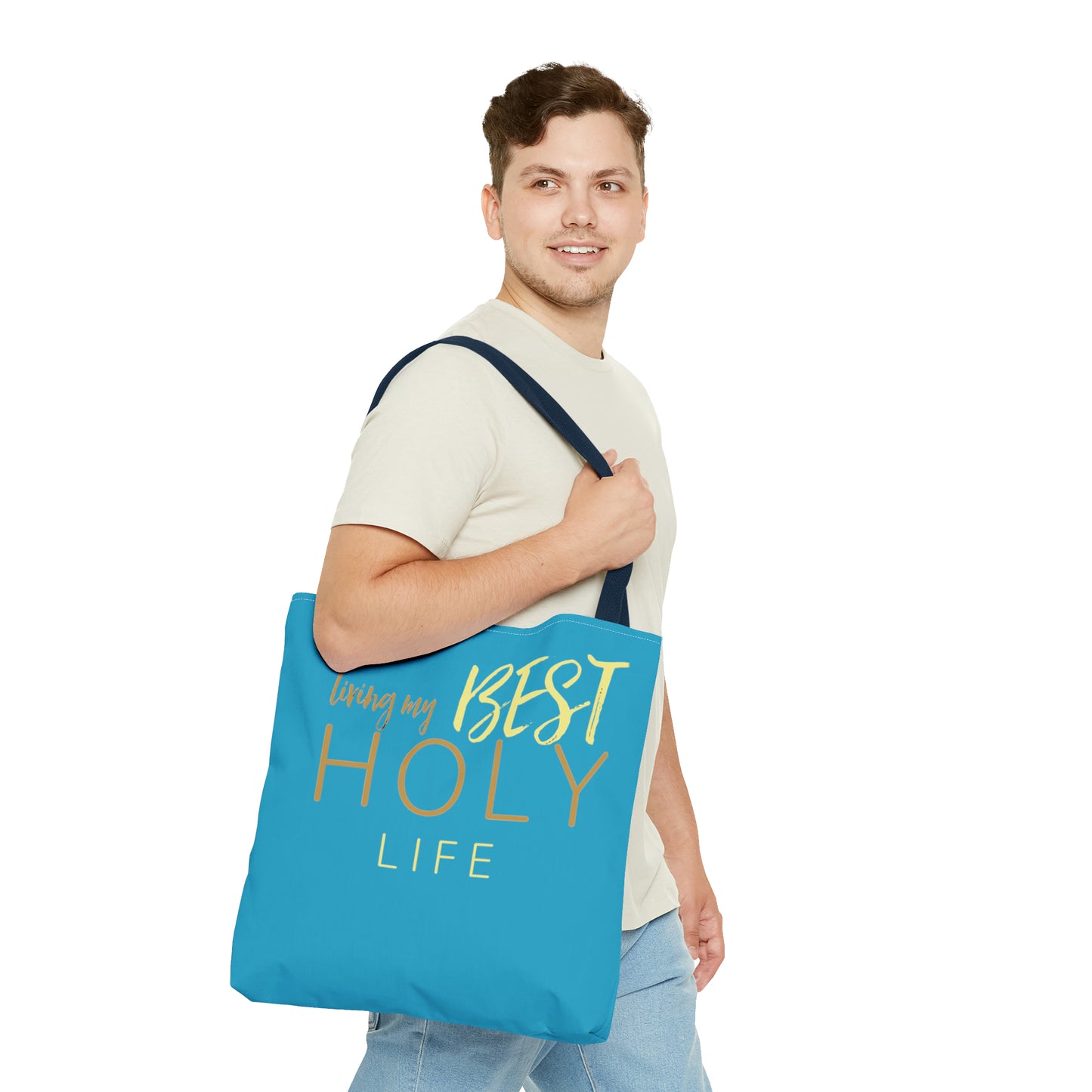 Collection A: “HOLYlife” Blue Tote Bag