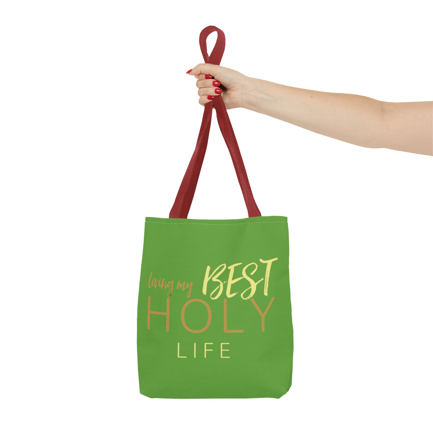 Collection A: “HOLYlife” Green Tote Bag