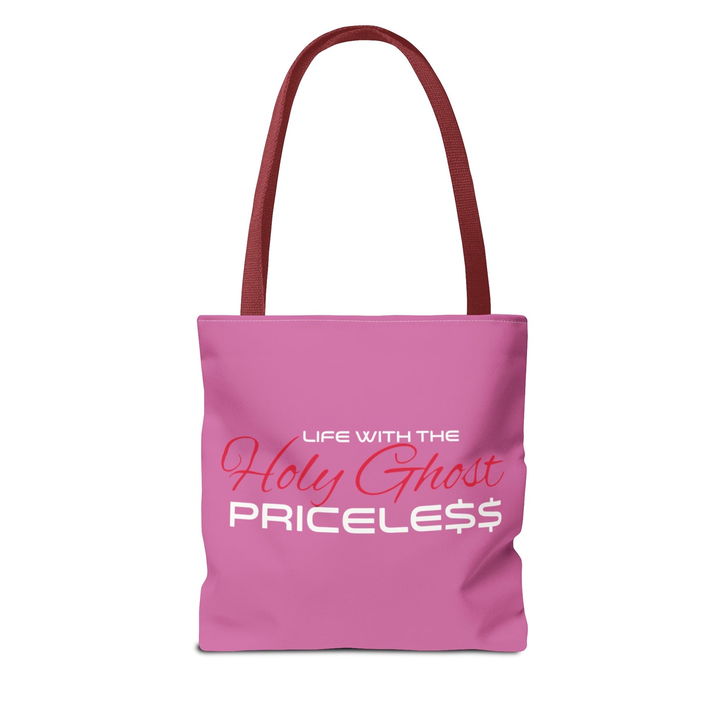 Collection A “Holy Ghost PRICELESS” Pink Tote Bag