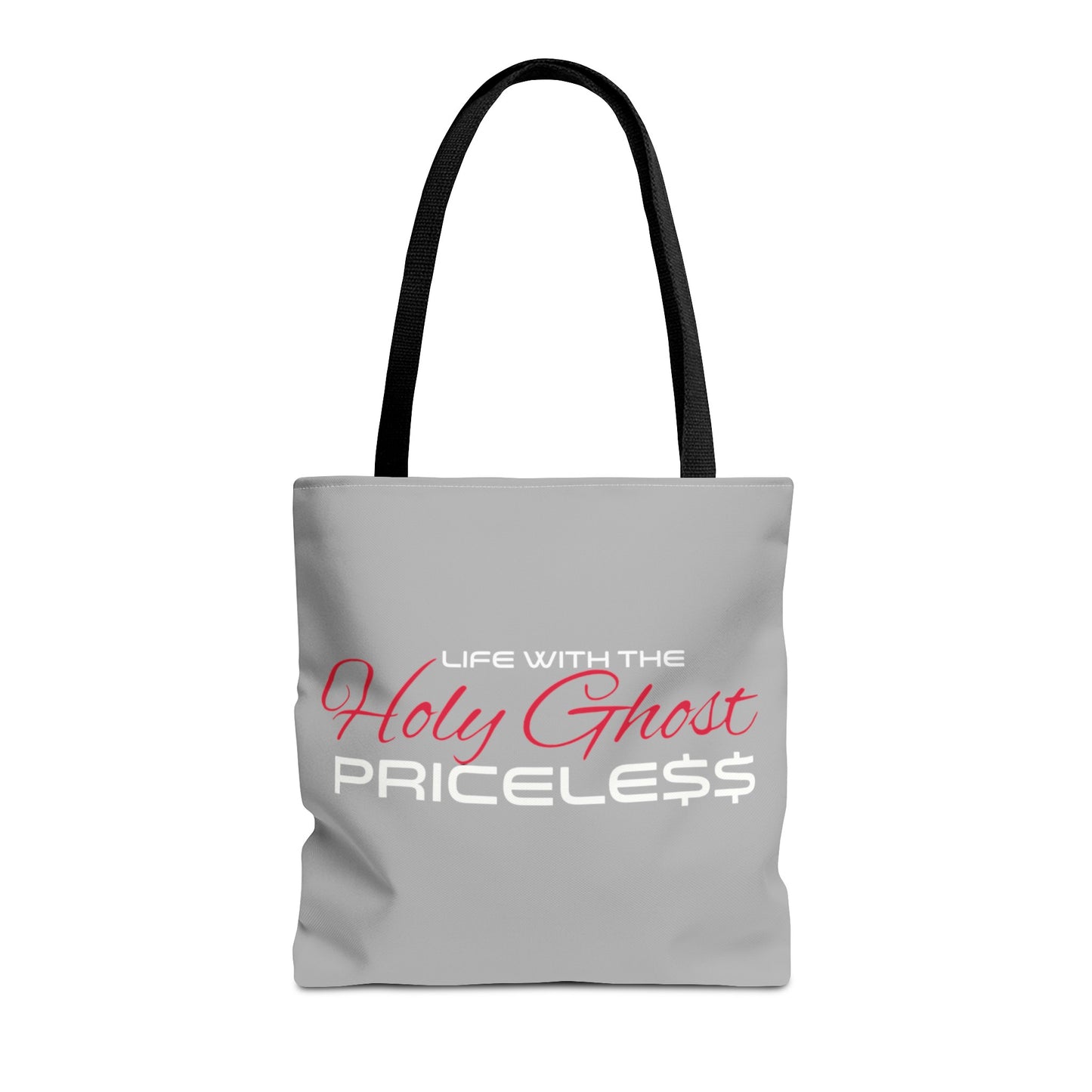 Collection A “Holy Ghost PRICELESS “ Grey Tote Bag