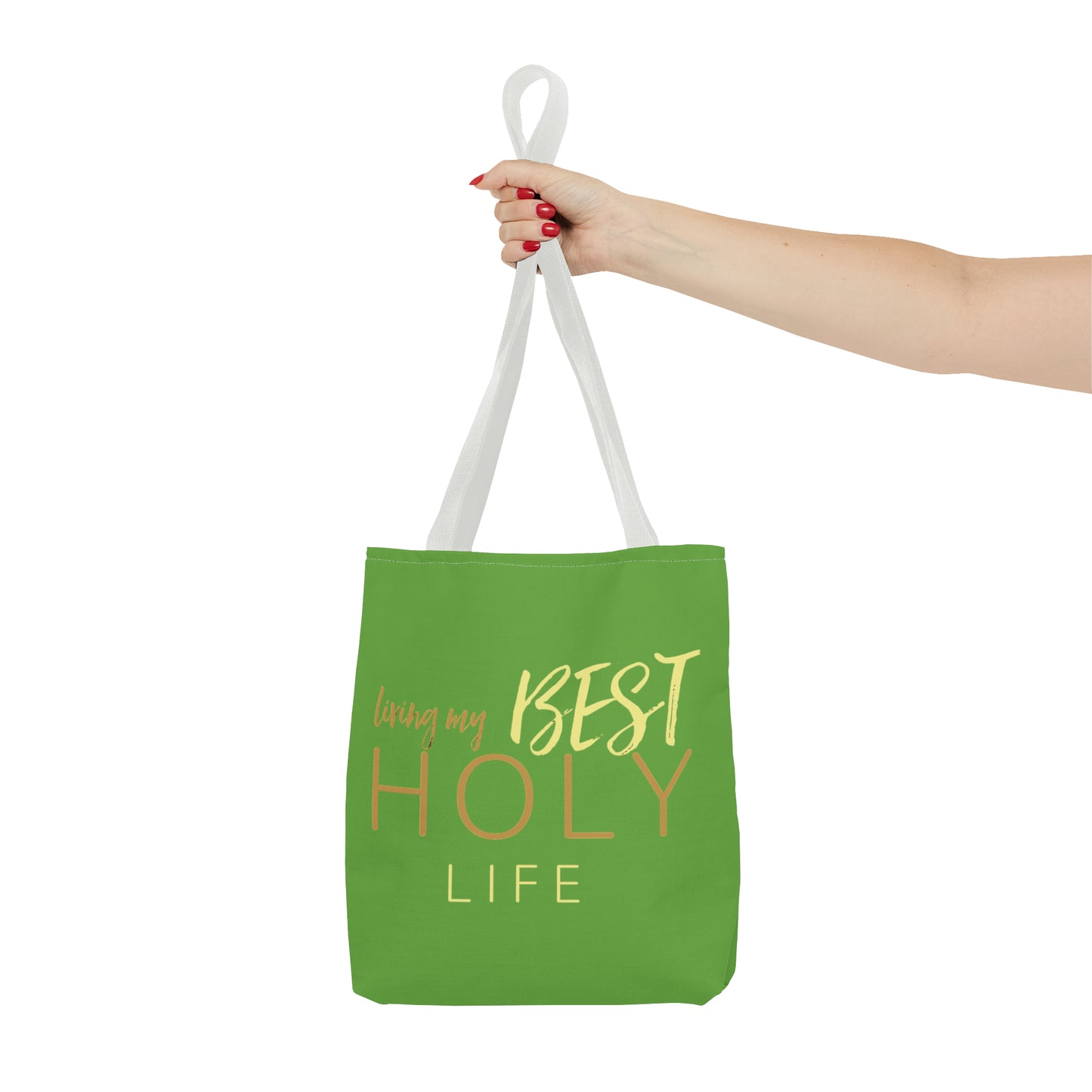 Collection A: “HOLYlife” Green Tote Bag