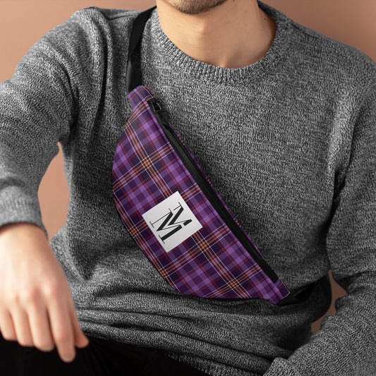 Mss Mia Purple Plaid Fanny Pack