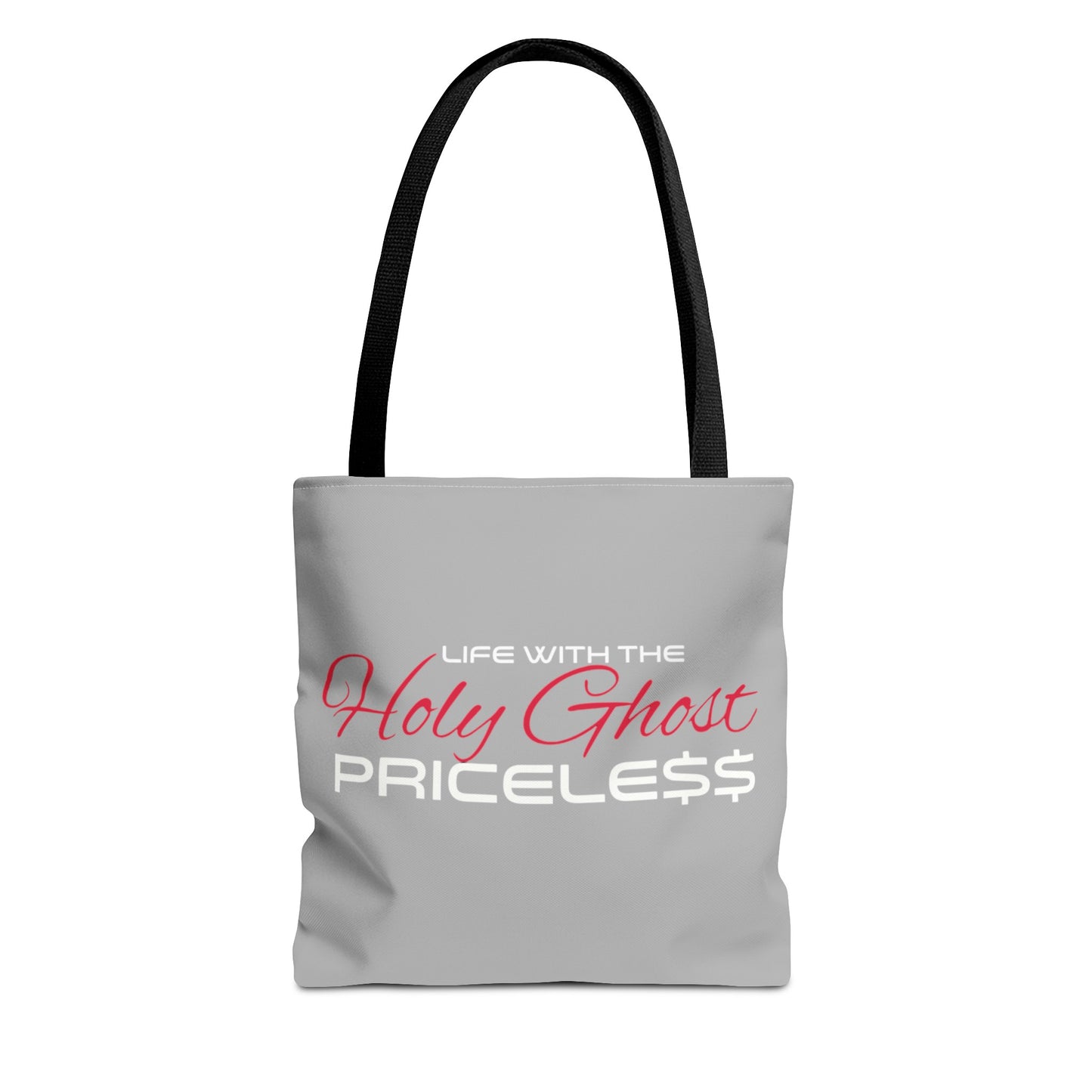 Collection A “Holy Ghost PRICELESS “ Grey Tote Bag