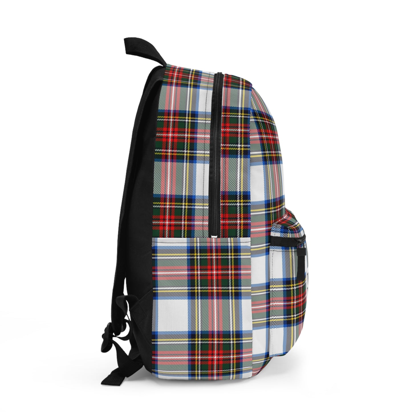 Mss Mia White Plaid Backpack