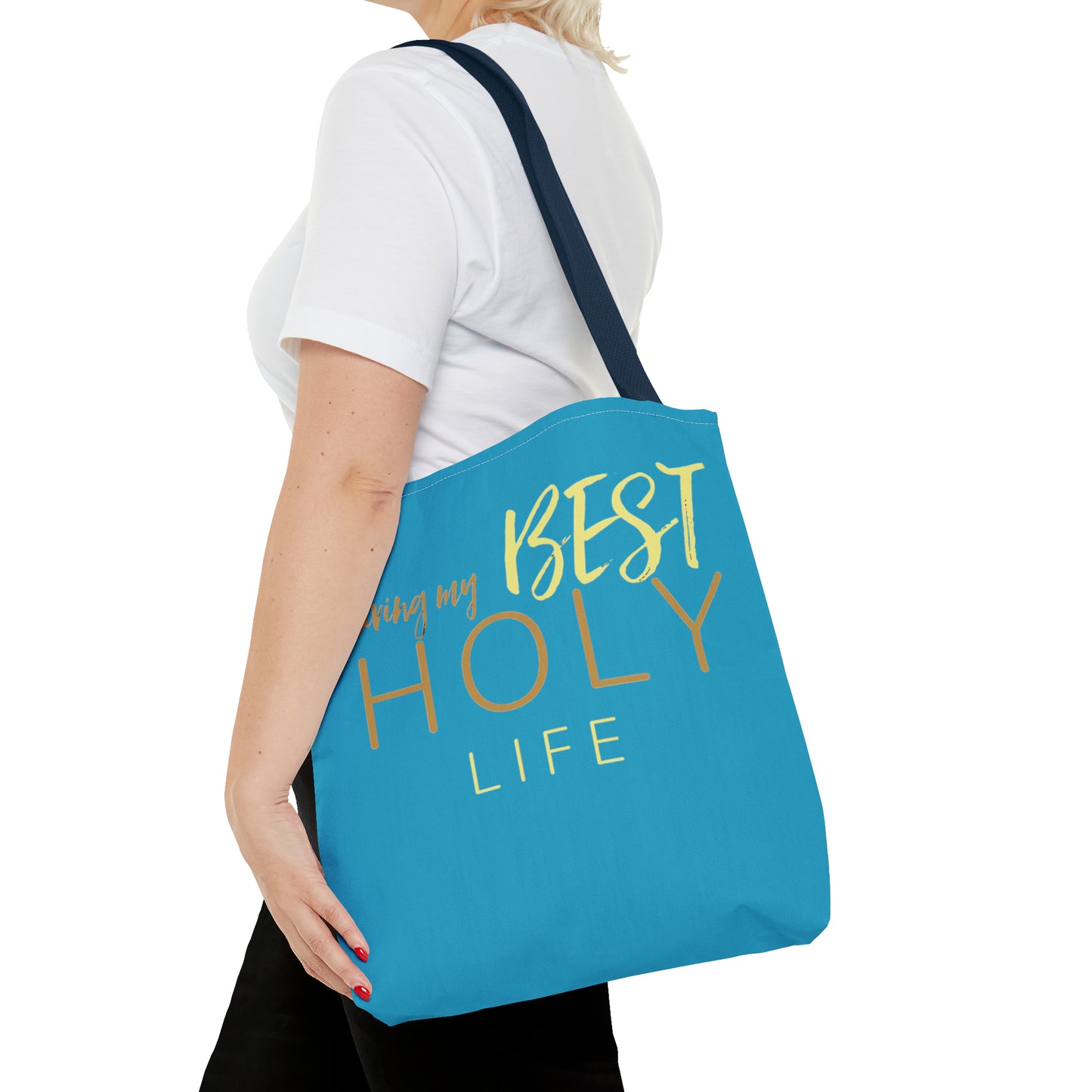 Collection A: “HOLYlife” Blue Tote Bag