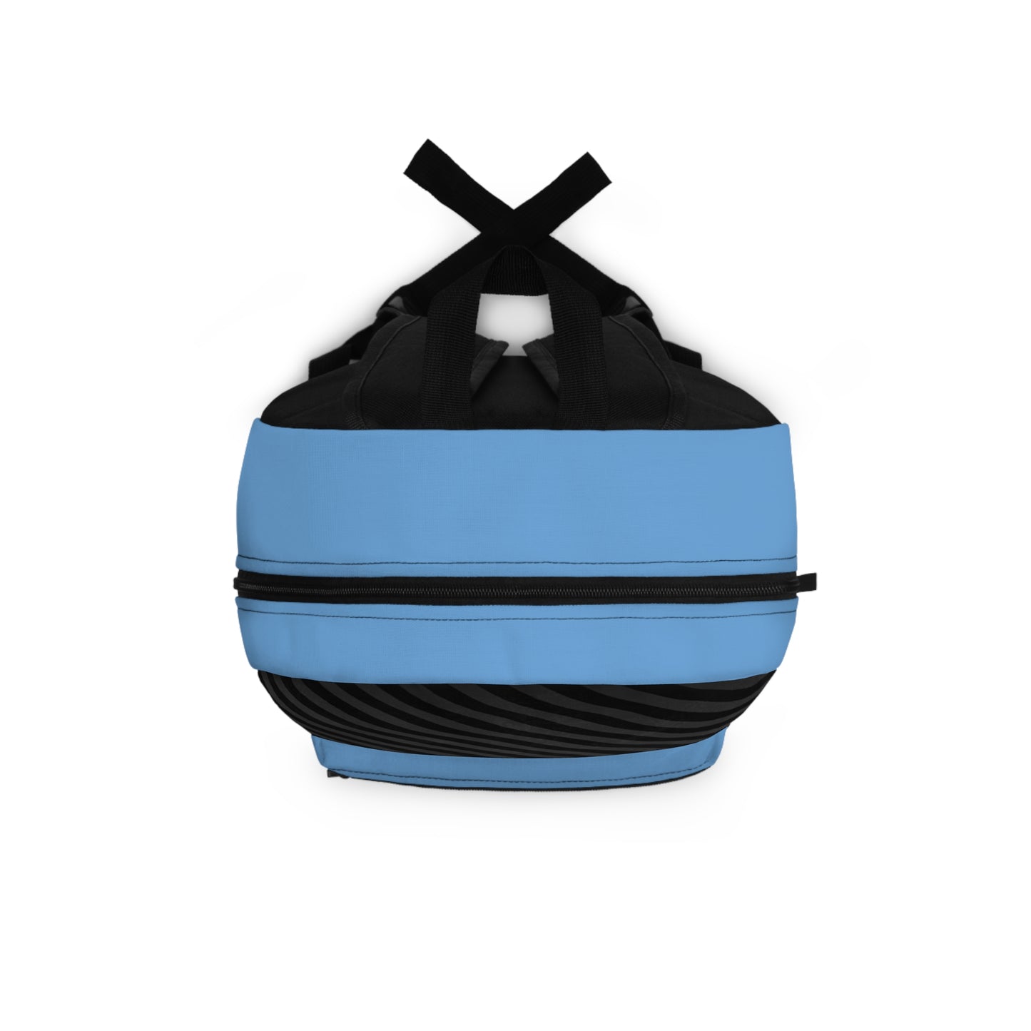 Mss Mia Light Blue w/Black Diagonal Stripe Backpack