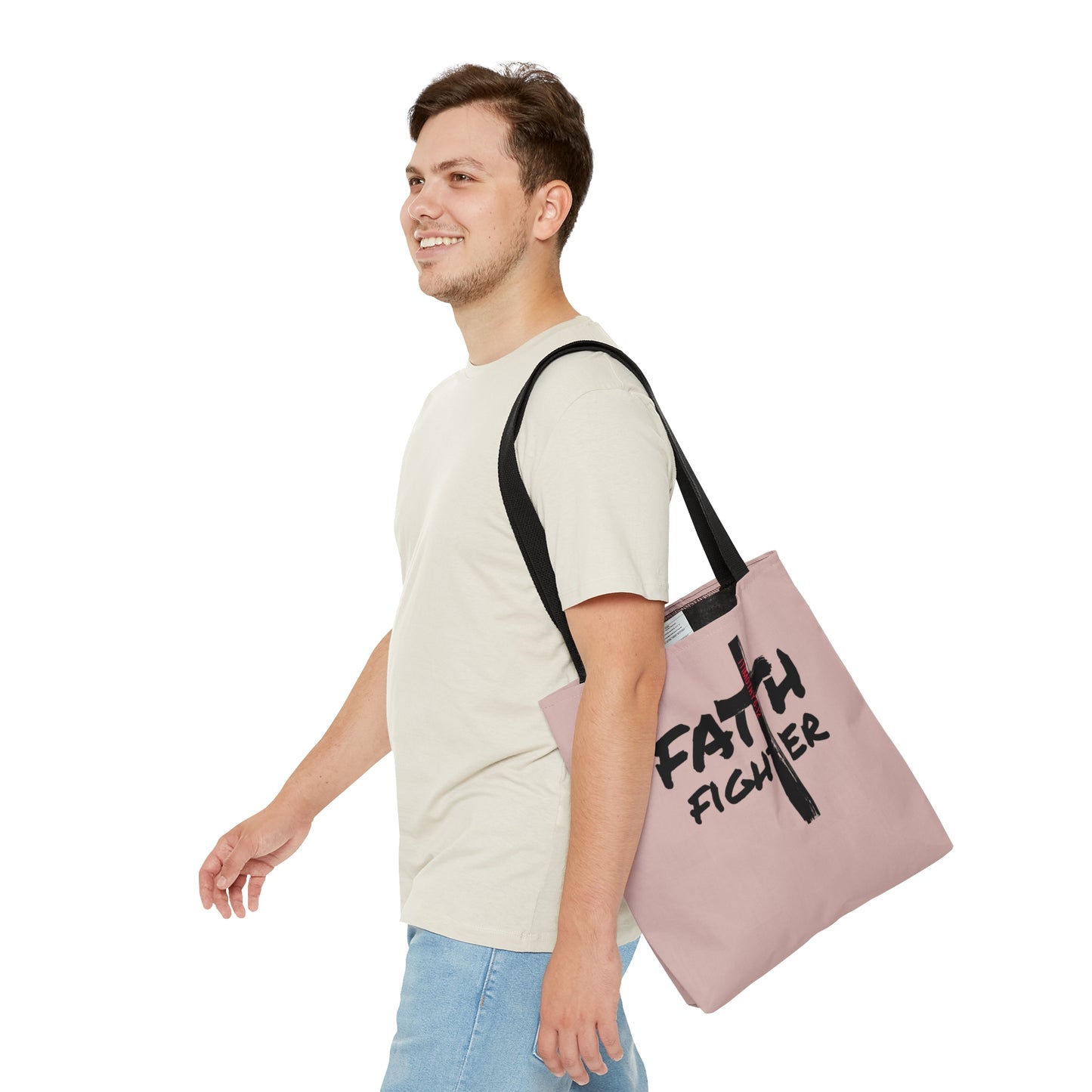 Collection A: “Faith Fighter” MM Pink Tote Bag