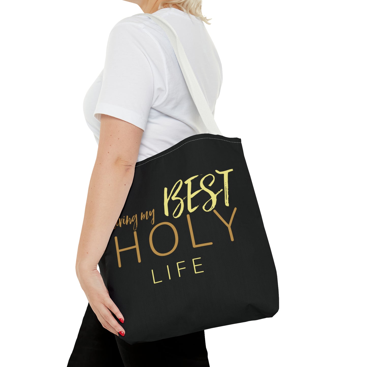 Collection A: “HOLYlife” Black Tote Bag