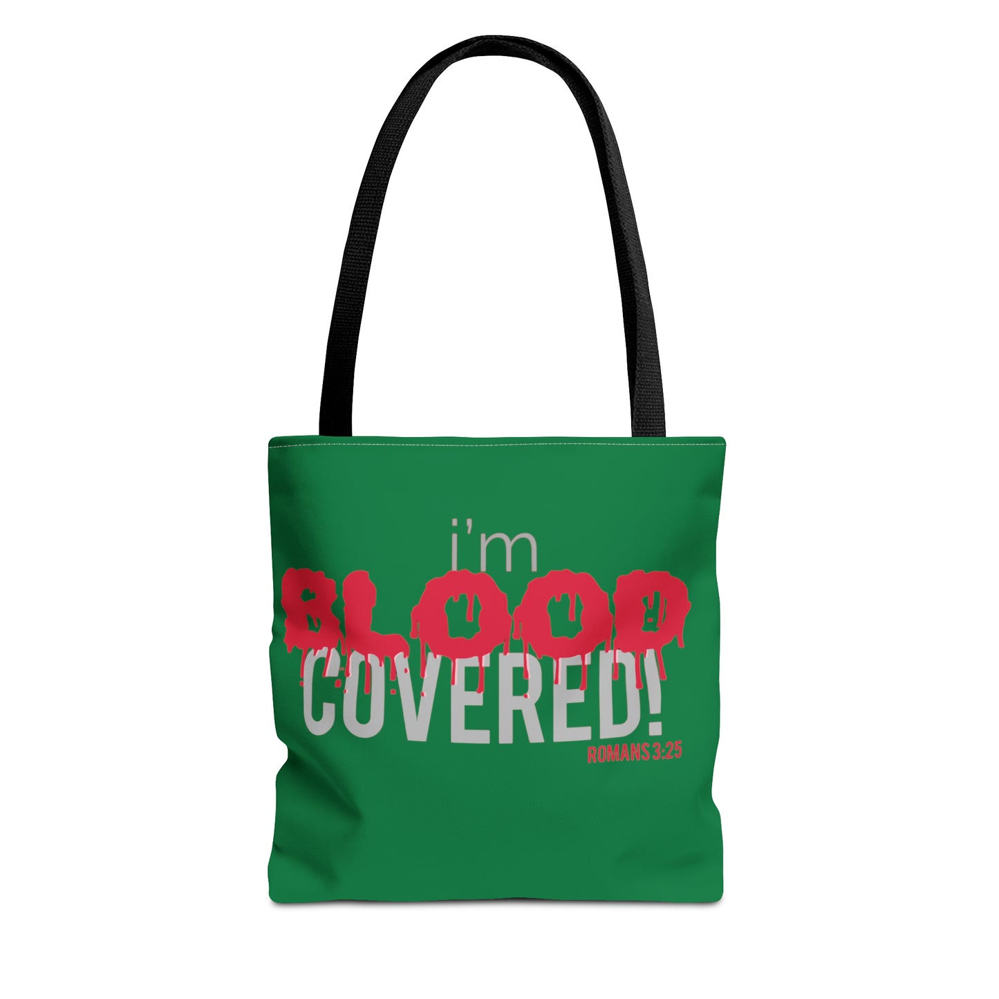 Collection B: “BLOOD Covered” Green Tote Bag