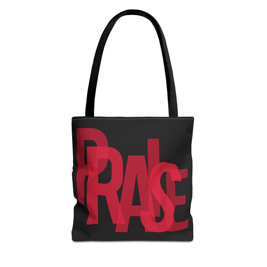 Collection B: “Garment of PRAISE” Black & Red Tote Bag