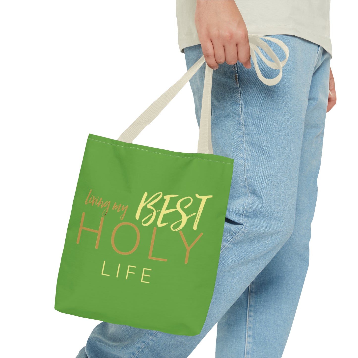 Collection A: “HOLYlife” Green Tote Bag