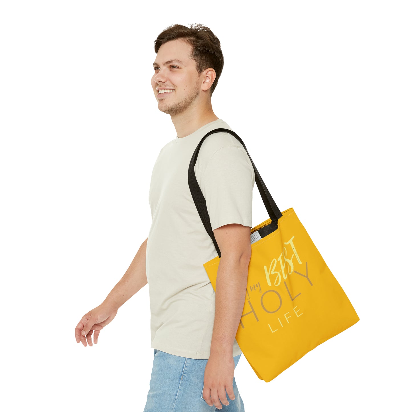 Collection A: “HOLYlife” Yellow Tote Bag