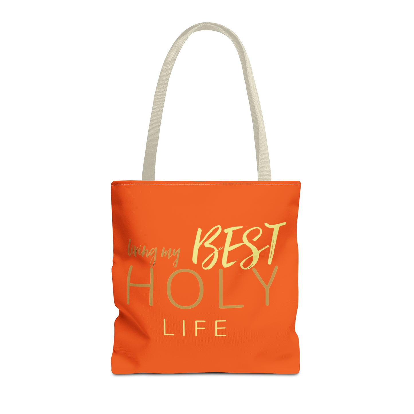 Collection A: “HOLYlife” Orange Tote Bag