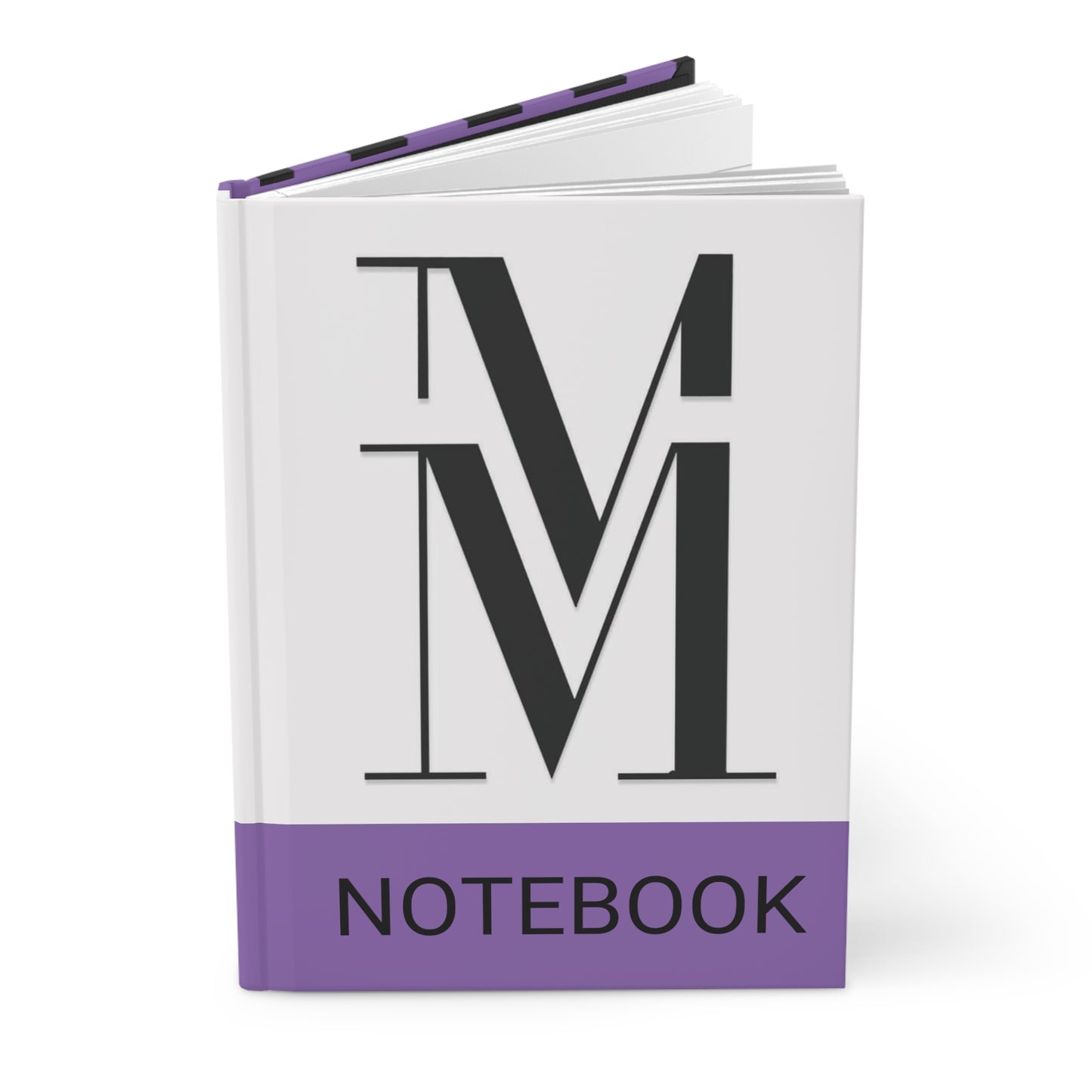 Mss Mia Purple Hardcover Stripe Journal Matte