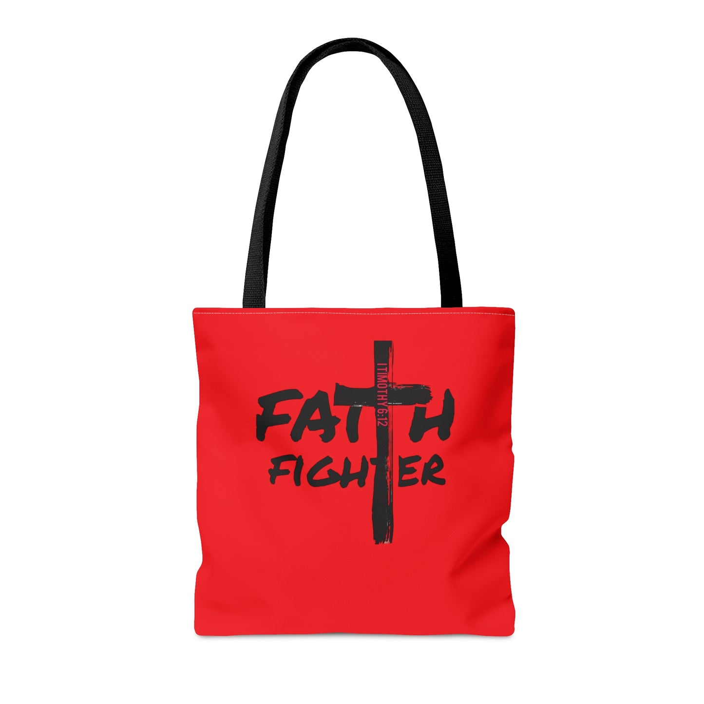 Collection A: “Faith Fighter” Red Tote Bag