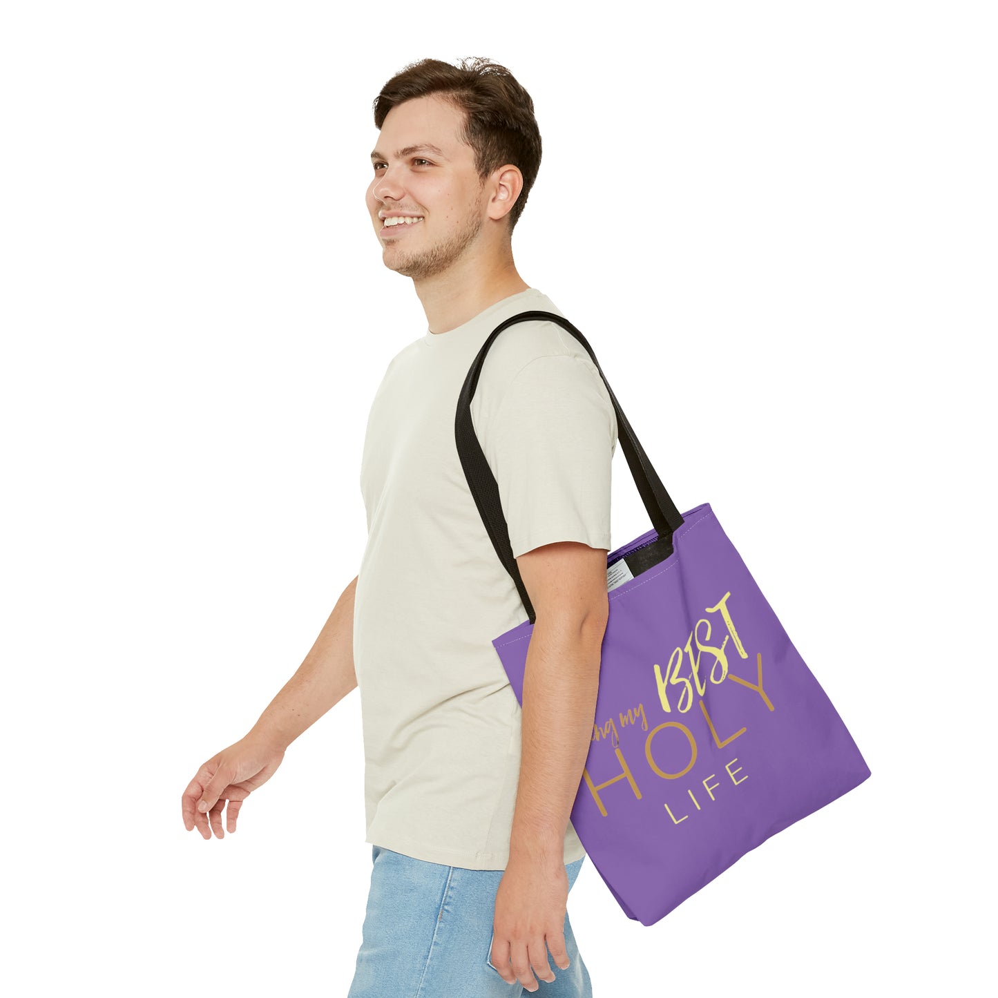 Collection A: “HOLYlife” Purple Tote Bag