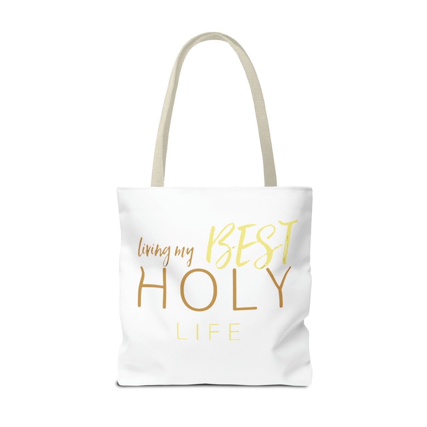 Collection A: “HOLYlife” White Tote Bag