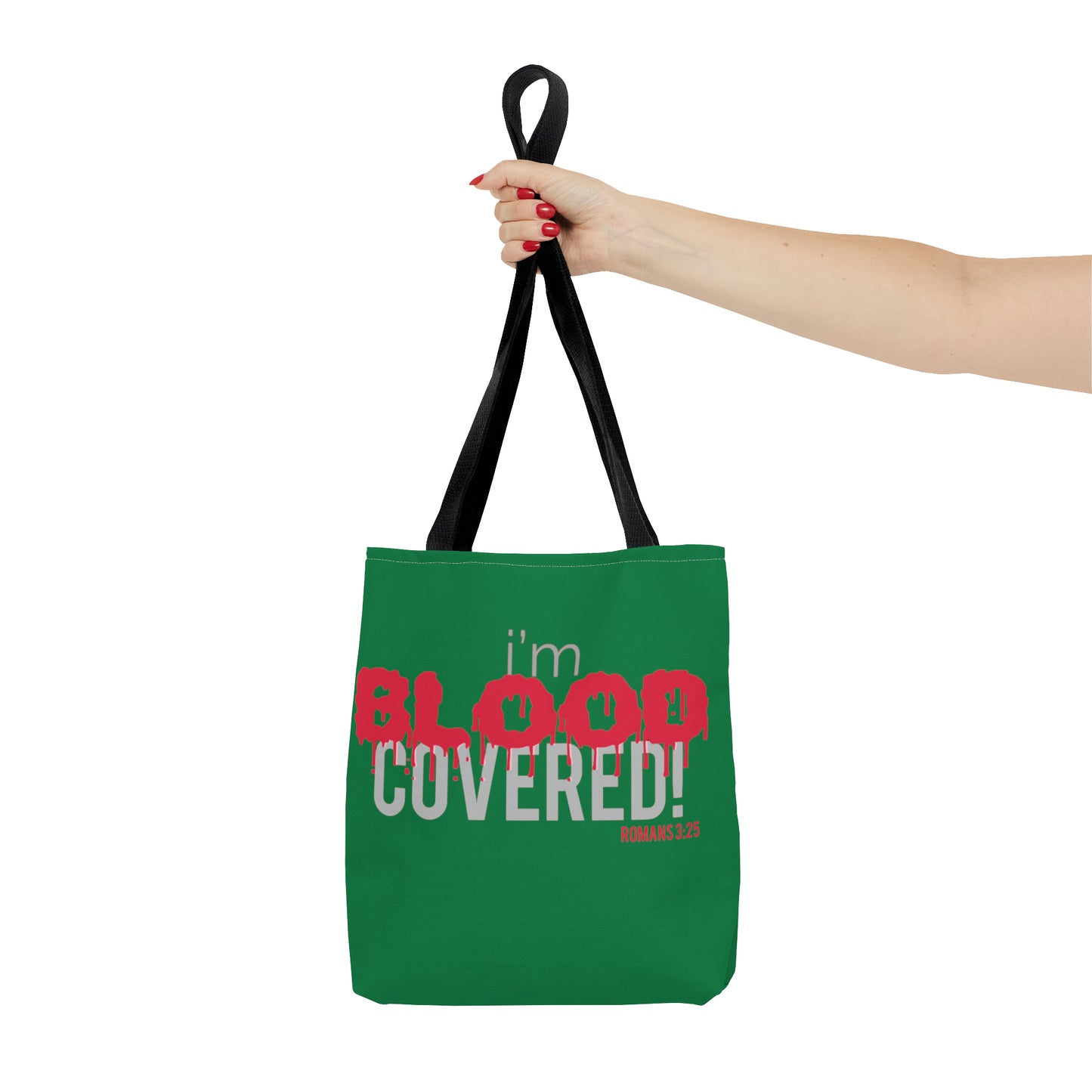 Collection B: “BLOOD Covered” Green Tote Bag