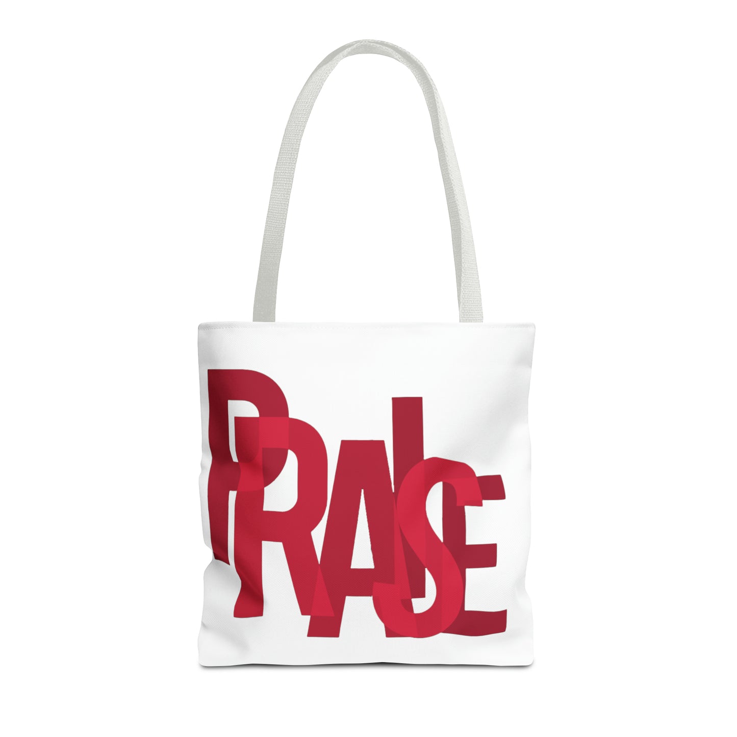 Collection B: “Garment of PRAISE” White & Red Tote Bag