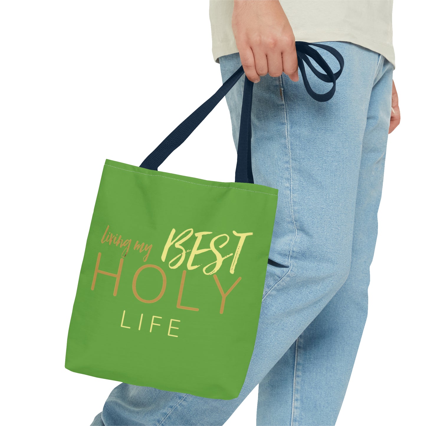 Collection A: “HOLYlife” Green Tote Bag