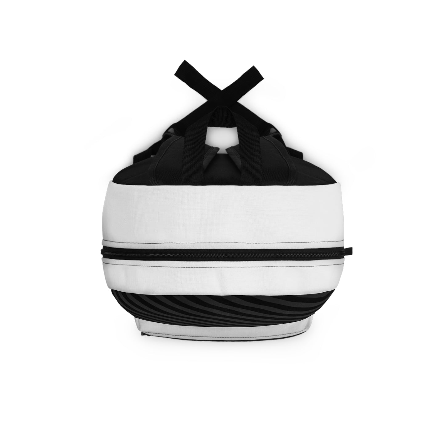 Mss Mia White w/Black Diagonal Stripe Backpack