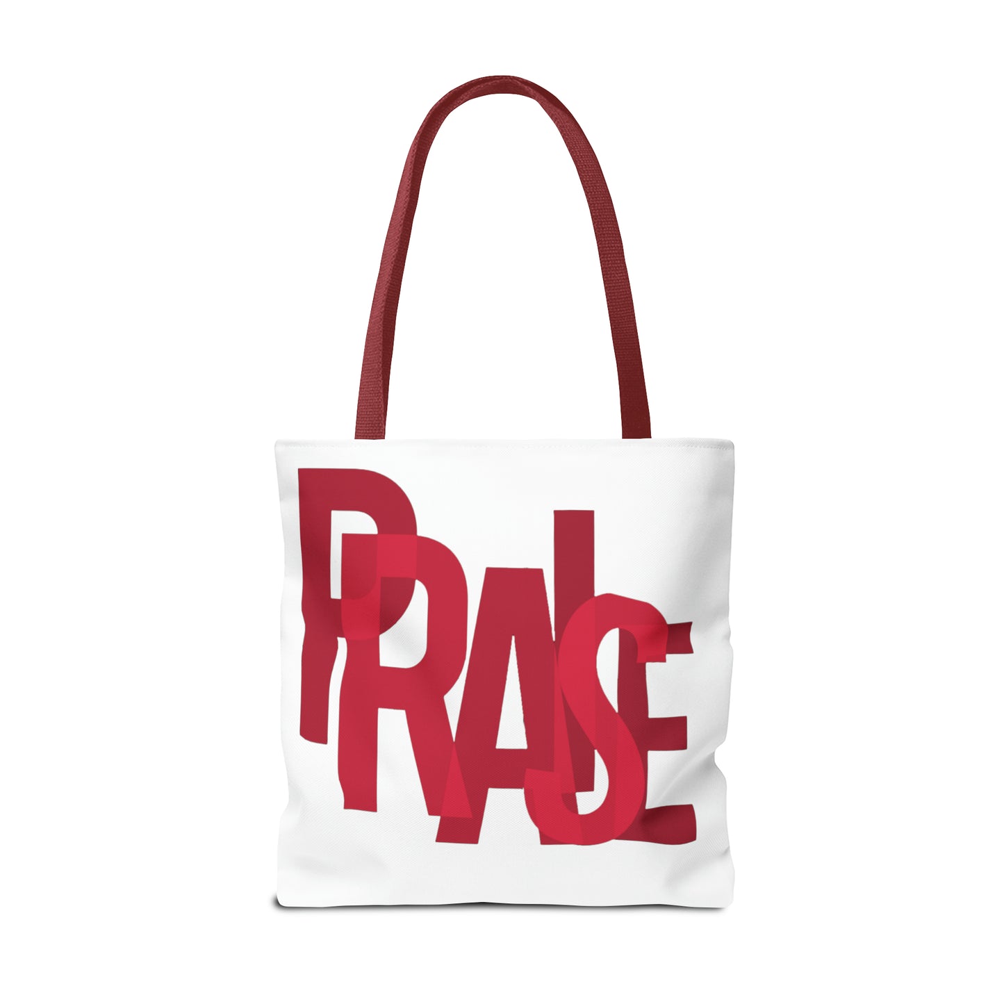 Collection B: “Garment of PRAISE” White & Red Tote Bag