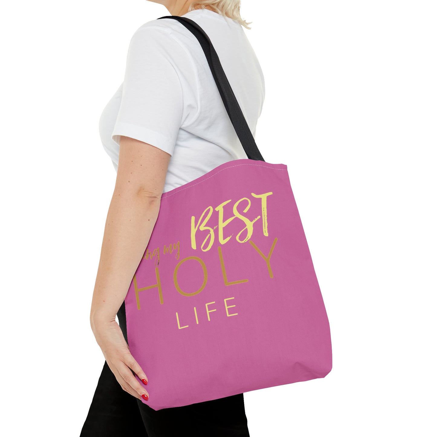 Collection A: “HOLYlife” Pink Tote Bag