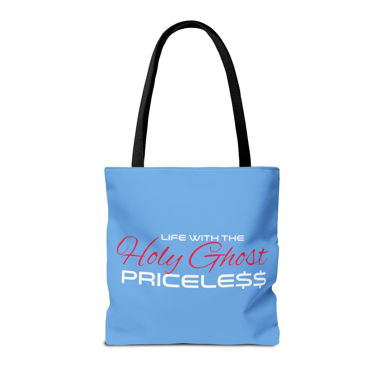 Collection A “Holy Ghost PRICELESS “ Blue Tote Bag