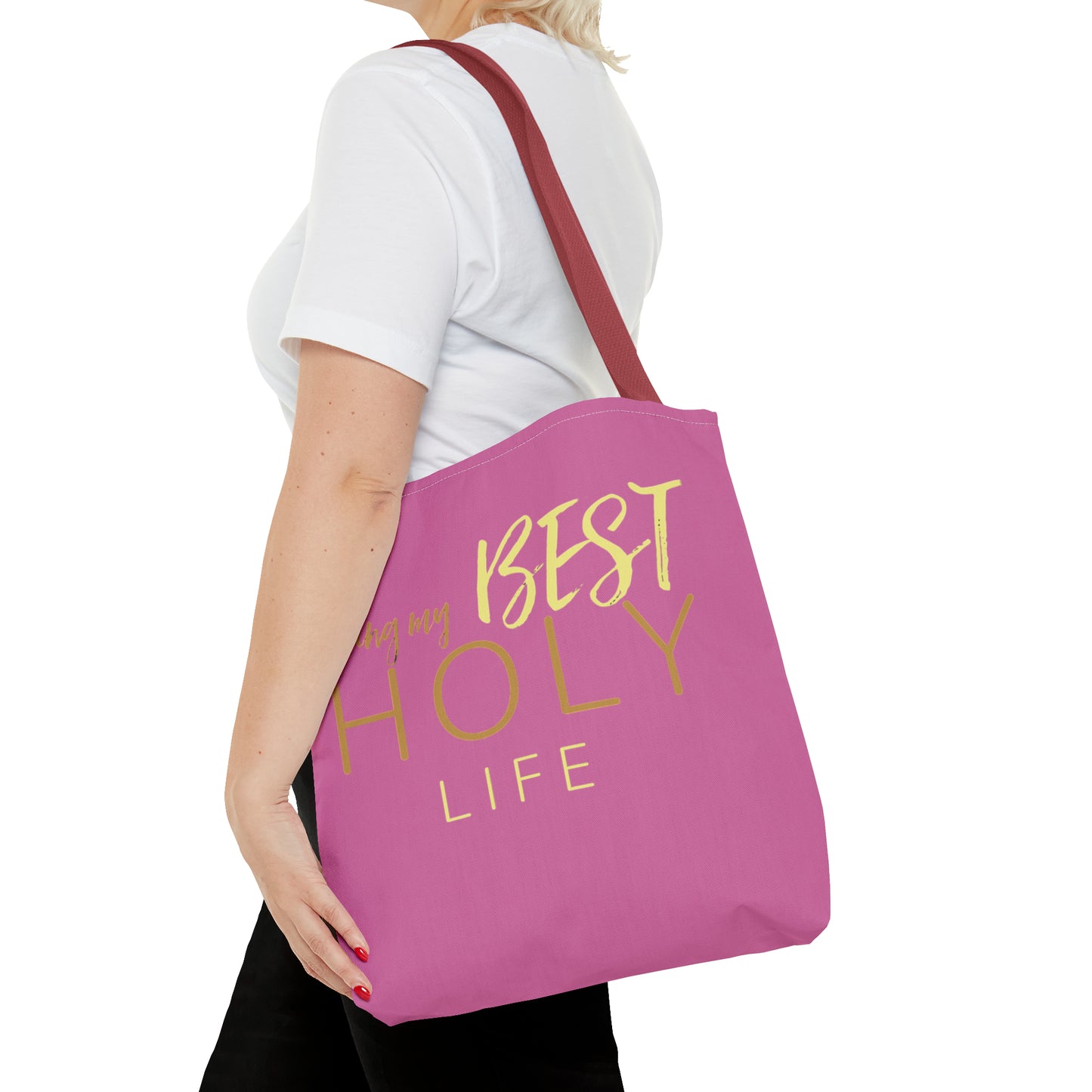 Collection A: “HOLYlife” Pink Tote Bag