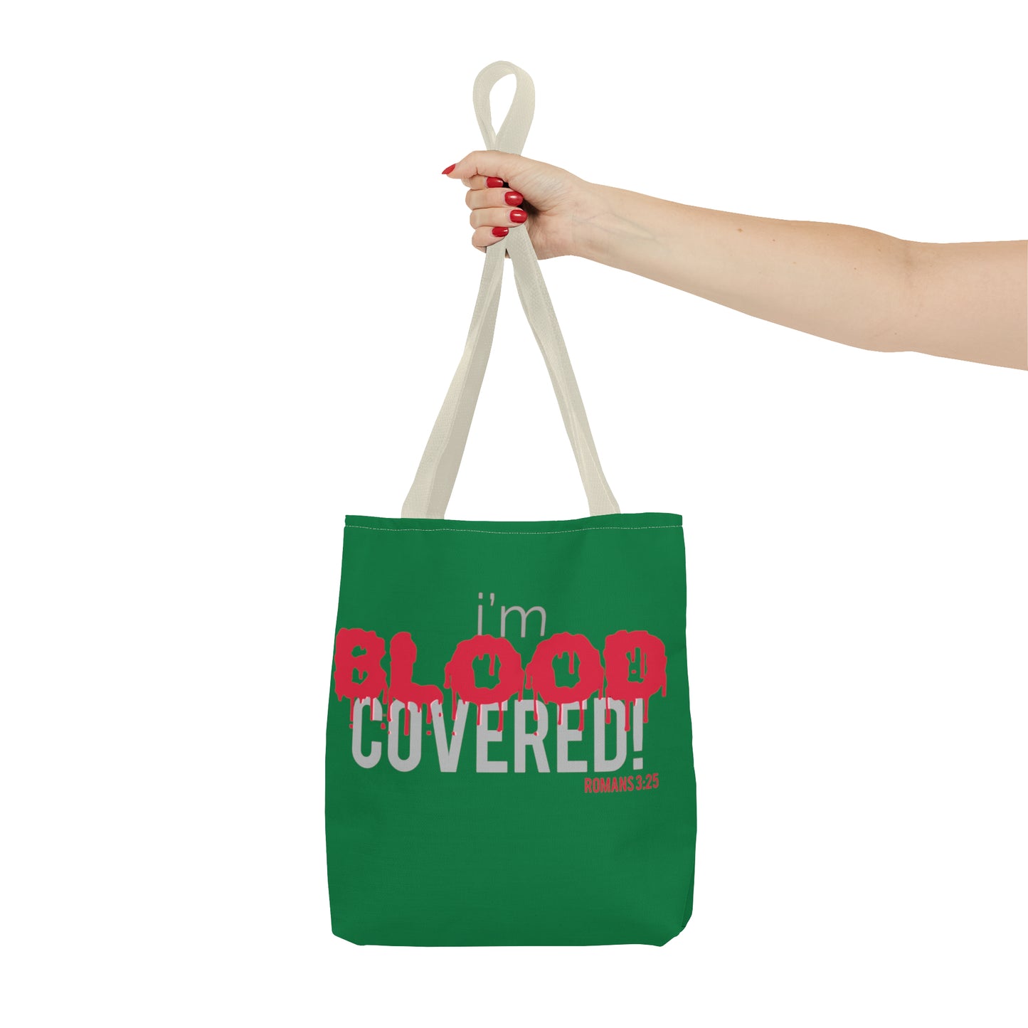 Collection B: “BLOOD Covered” Green Tote Bag