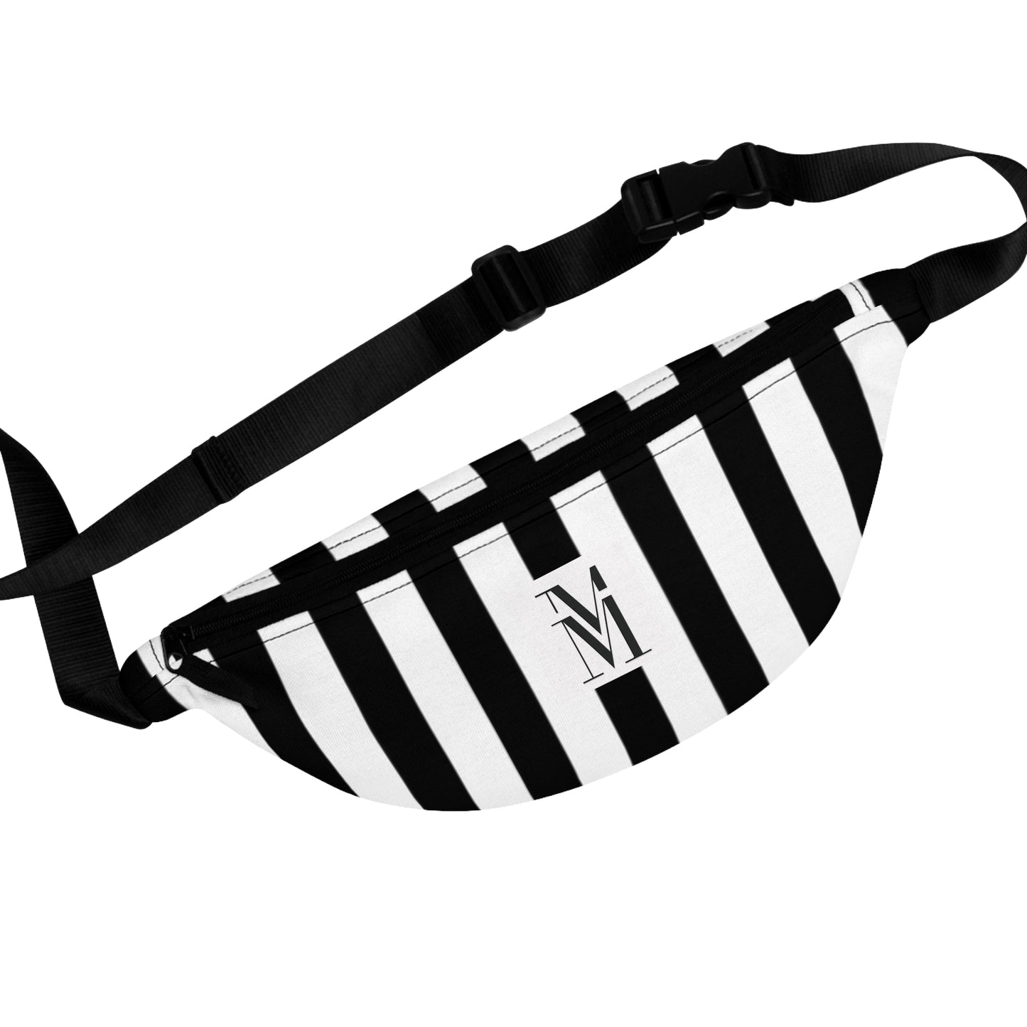 Mss Mia White w/Black Rugby Stripe Fanny Pack