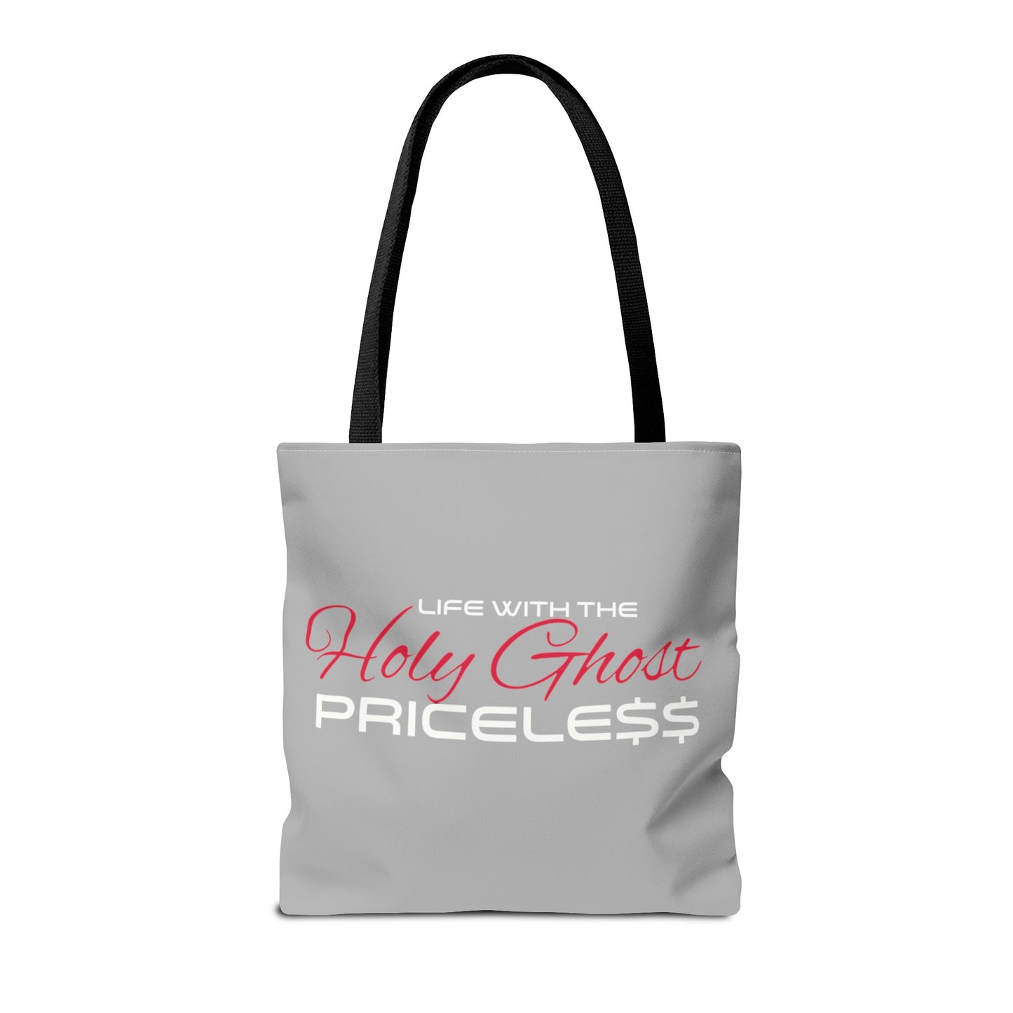 Collection A “Holy Ghost PRICELESS “ Grey Tote Bag