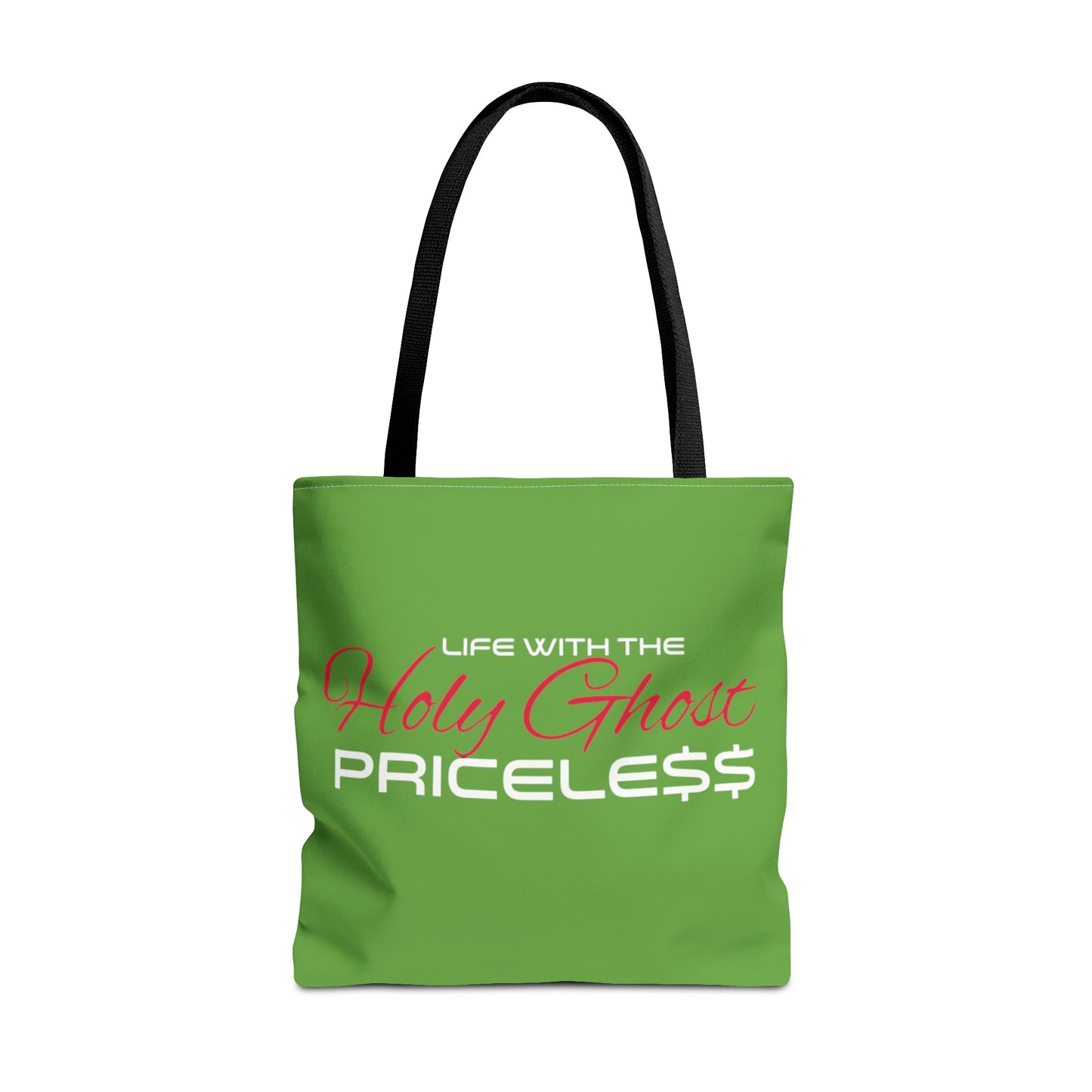 Collection A “Holy Ghost PRICELESS “ Green Tote Bag