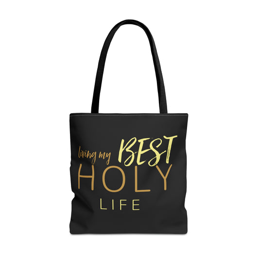 Collection A: “HOLYlife” Black Tote Bag