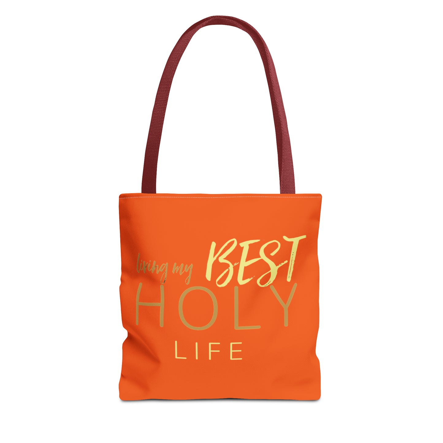 Collection A: “HOLYlife” Orange Tote Bag