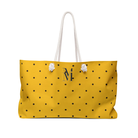 Mss Mia Yellow Polka Dot Weekender