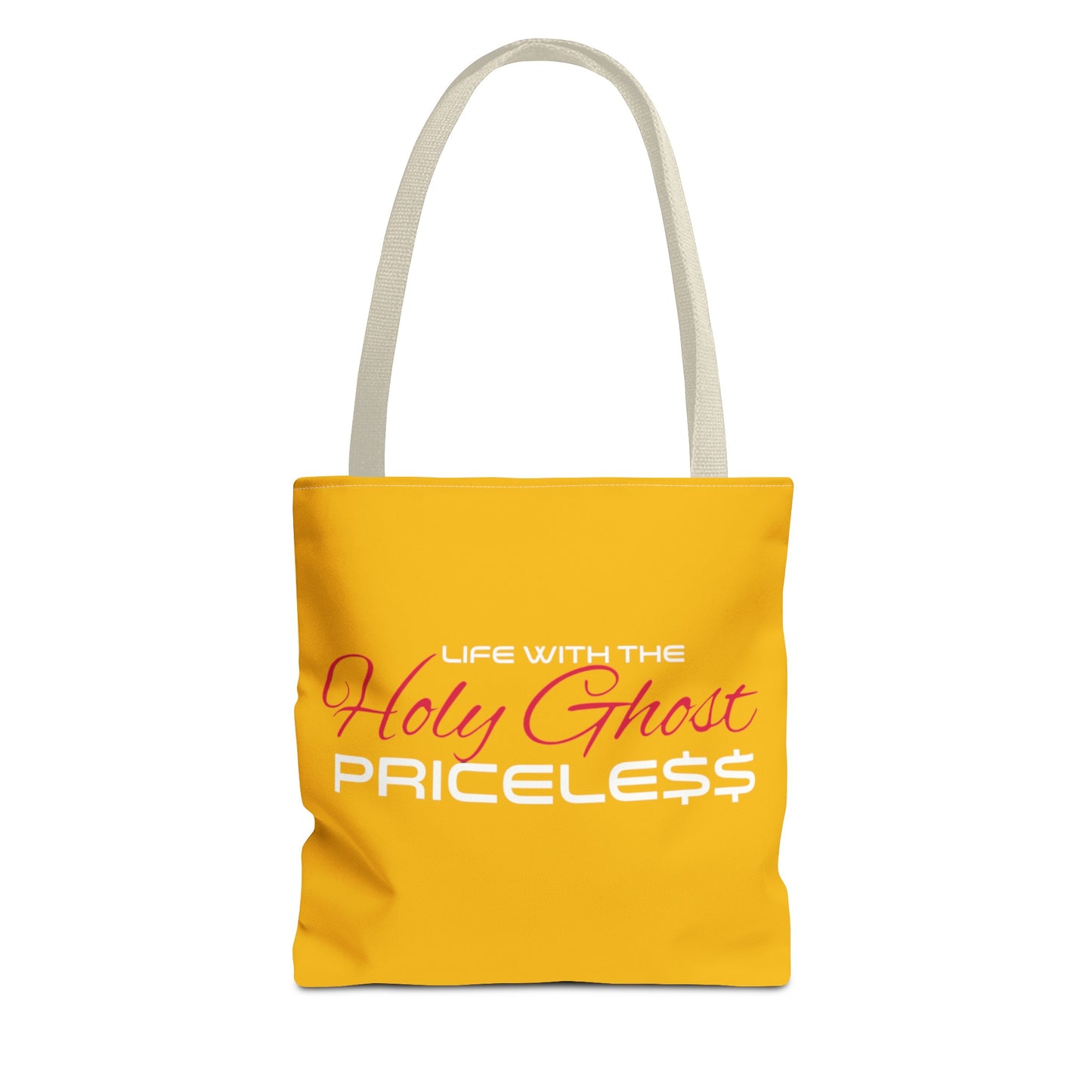 Collection A “Holy Ghost PRICELESS “ Yellow Tote Bag