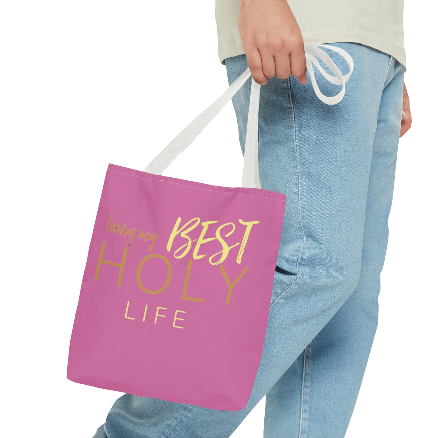 Collection A: “HOLYlife” Pink Tote Bag