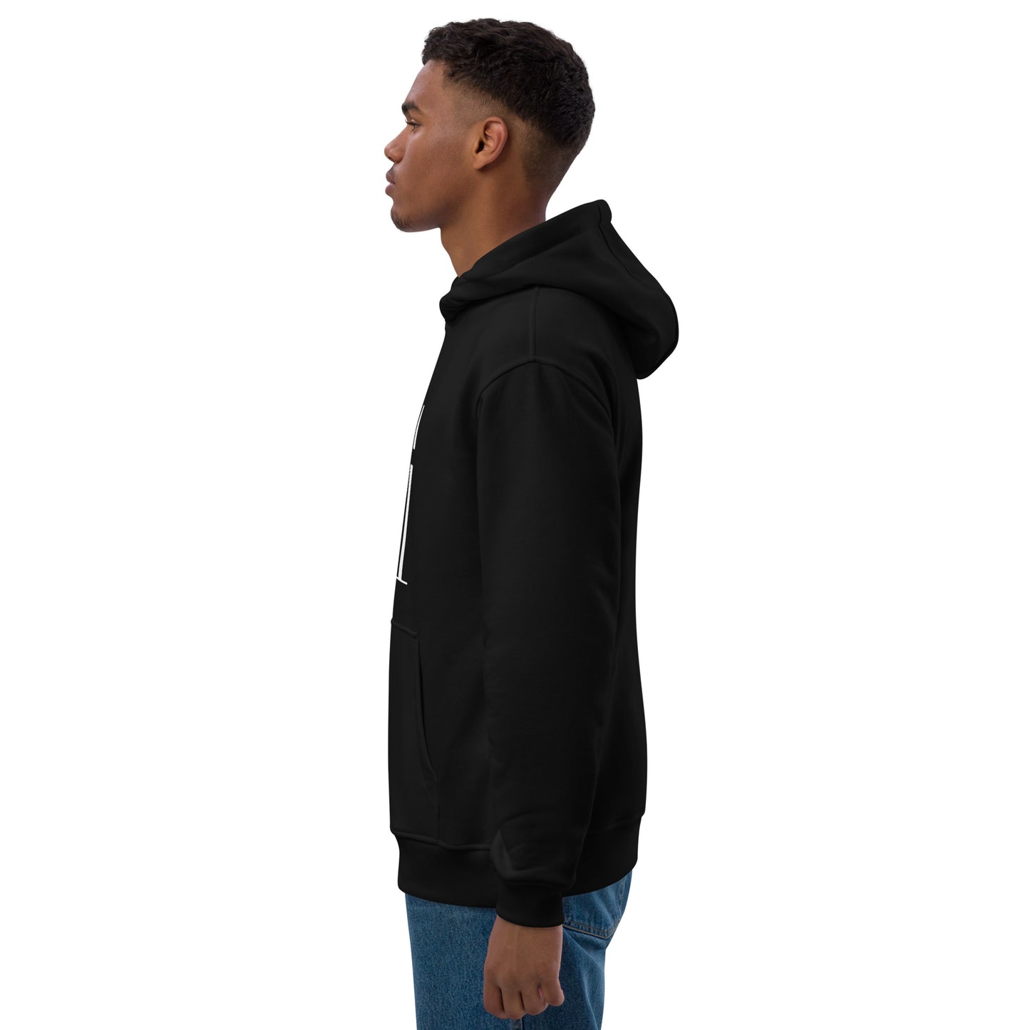 Core Urban: Mss Mia Black W/ White MM Premium Eco Hoodie