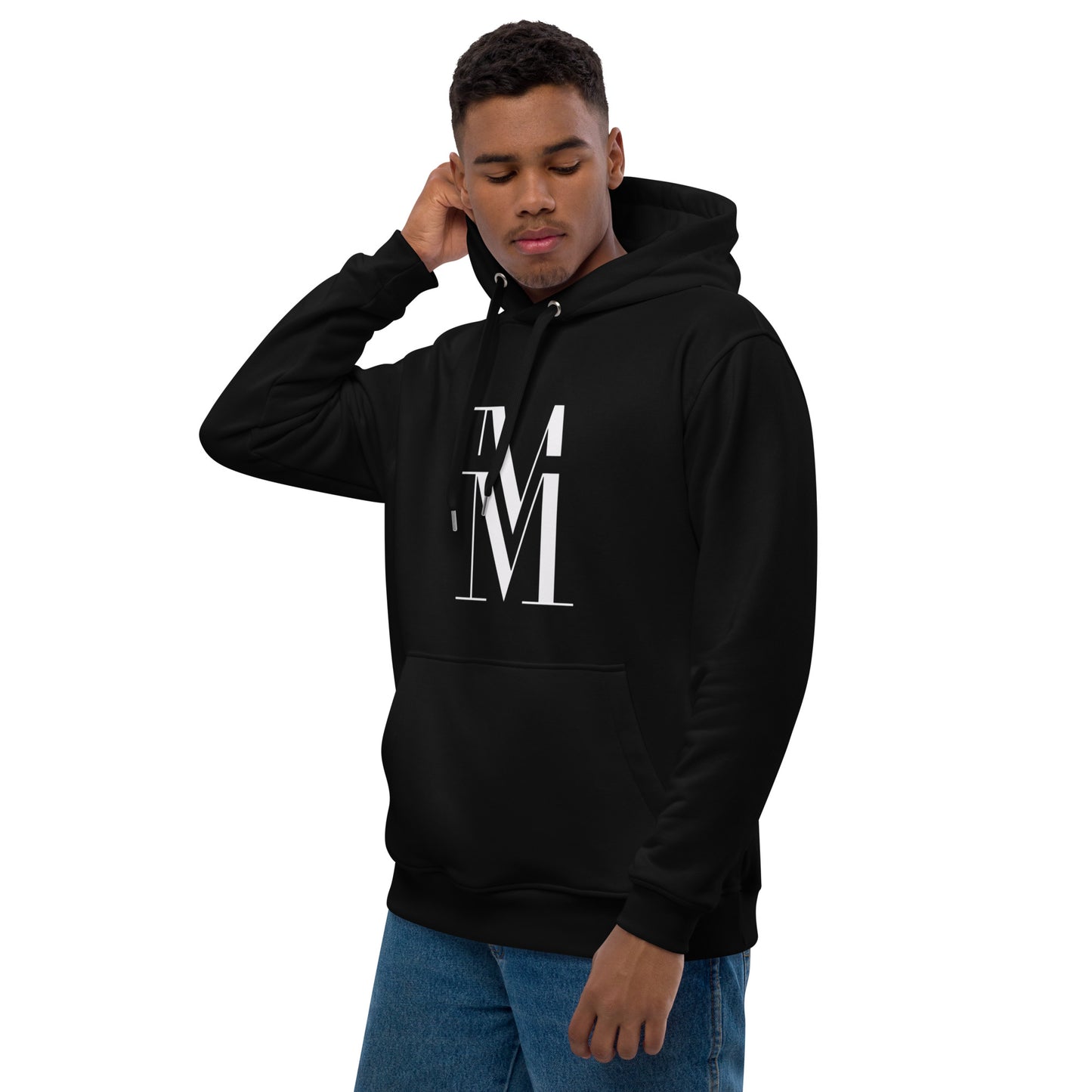 Core Urban: Mss Mia Black W/ White MM Premium Eco Hoodie